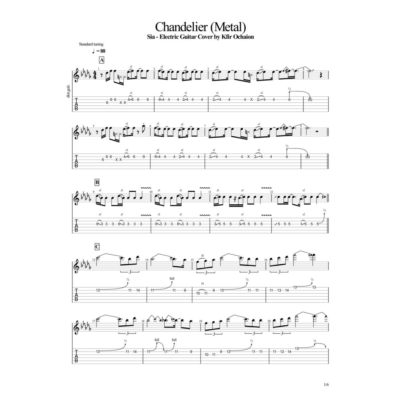 Табы Kfir Ochaion - Sia - Chandelier - Metal Cover