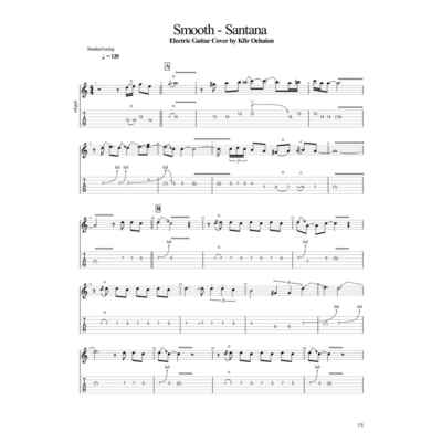 Табы Kfir Ochaion - Santana - Smooth - Electric Cover