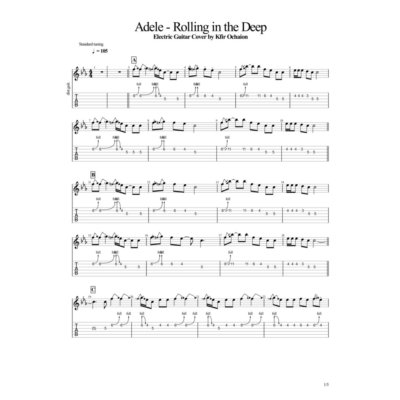 Табы Kfir Ochaion - Adele - Rolling in the Deep