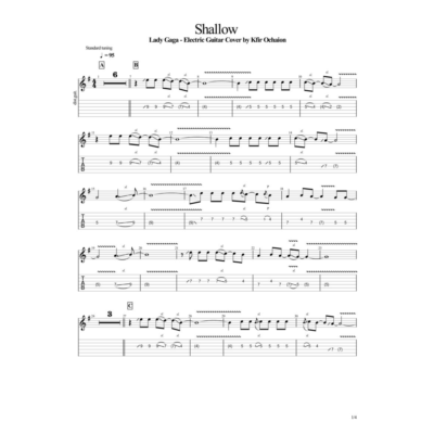 Табы Kfir Ochaion - Lady Gaga - Shallow
