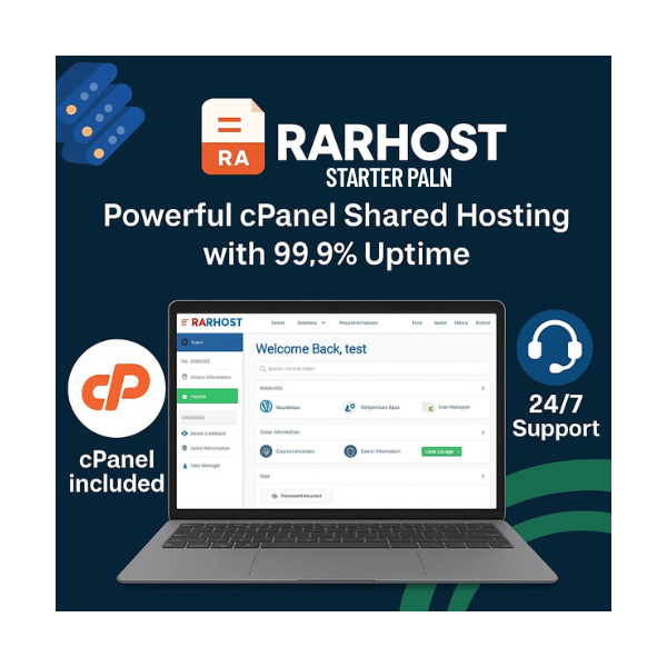 RARHost Starter — пожизненный хостинг на cPanel 10GB NV