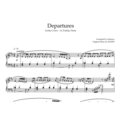 Ноты Animenz -  Departures - Guilty Crown ED1