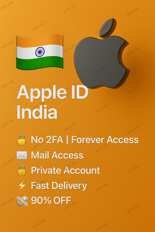 🇮🇳🔐 Apple ID Индия | No 2FA | Активный и готовый 🚀