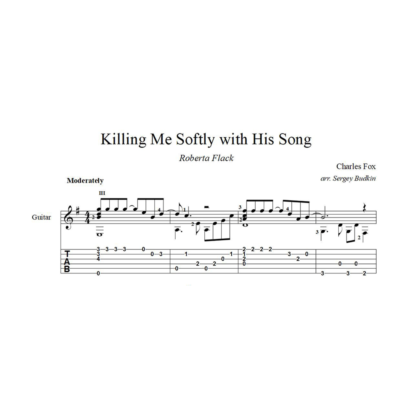 Killing Me Softly with His Song - ноты для гитары