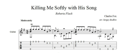 Killing Me Softly with His Song - ноты для гитары