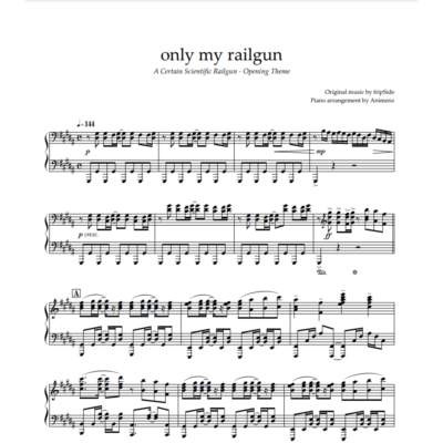 Ноты Animenz - Only My Railgun – A Certain Scientific