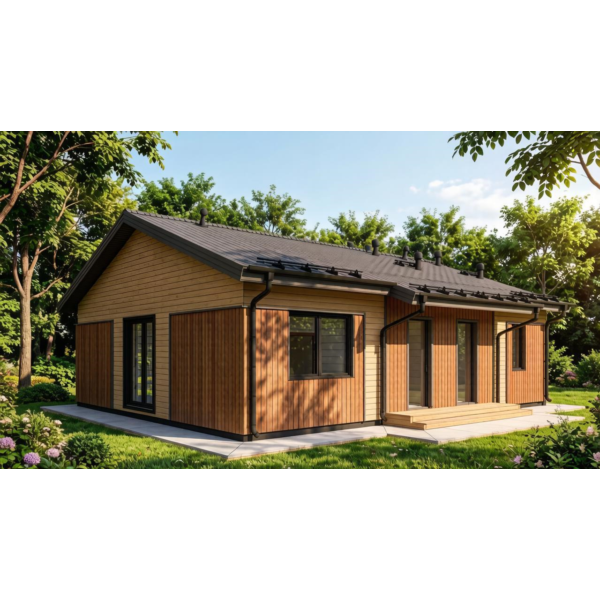 FH-2 — каркасный дом 160,6 м², 3 спальни, мастер спальня, сауна и терраса