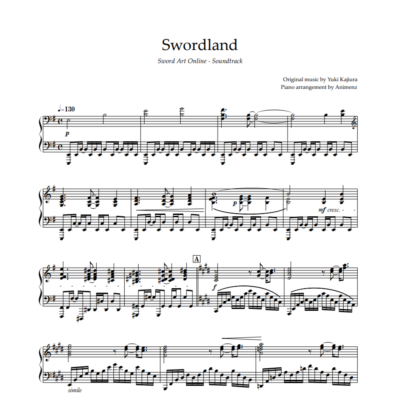 Ноты Animenz - Sword Art Online - Swordland Main Theme
