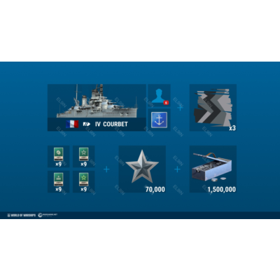 💎【World of Warships — Courbet Epic Plunder Pack】Epic 💡 Fresh New