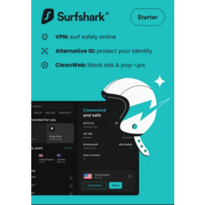 Ключ активации Surfshark VPN на 2 месяца (глобальная ве