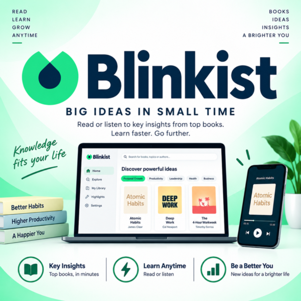 Подписка Blinkist Pro на 12 месяцев на ваш аккаунт