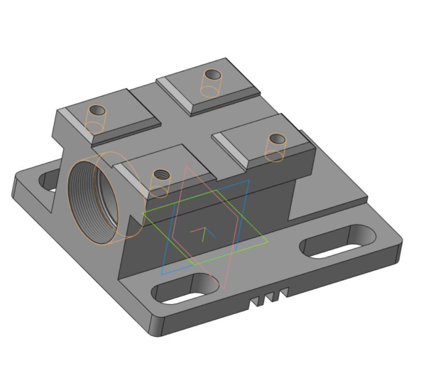 МЧ00.04.00.004 корпус - 3D модель в компасе