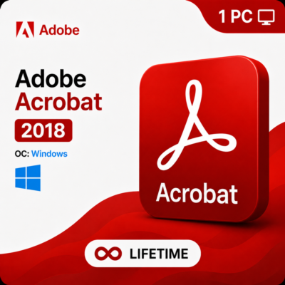 Adobe Acrobat Pro 2018  Windows 1 Device  Lifetime