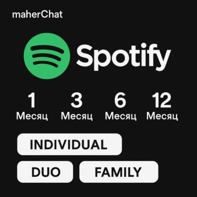1/3/6/12 SPOTIFY PREMIUM ИНДИВИДУАЛЬНЫЙ/ДУЭТ/СЕМЕЙНЫЙ А