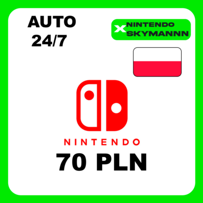 АВТО КАРТА ПОПОЛНЕНИЯ Nintendo eShop 70 PLN ПОЛЬША 24/7
