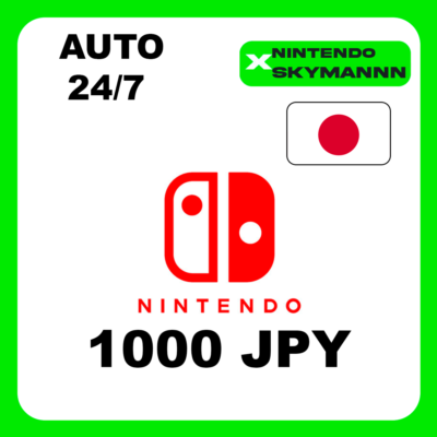 АВТО КАРТА ПОПОЛНЕНИЯ Nintendo eShop 1000 JPY ЯПОНИЯ