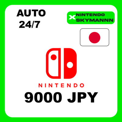 АВТО КАРТА ПОПОЛНЕНИЯ Nintendo eShop 9000 JPY ЯПОНИЯ