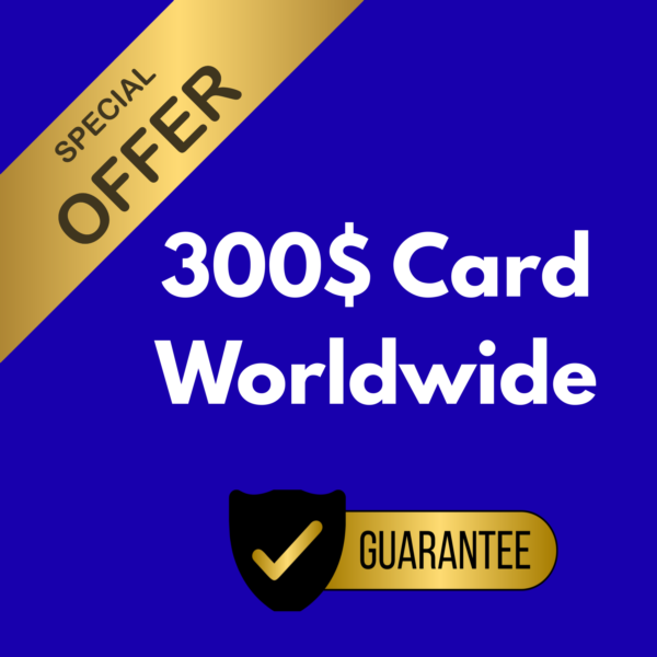 Карта Global Card номиналом 300$ для оплаты любых услуг
