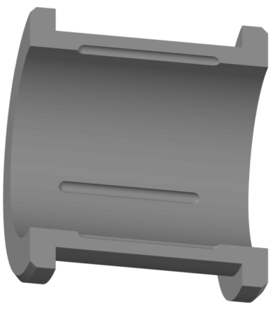 МЧ00.15.00.05 вкладыш нижний - 3D модель в AutoCAD