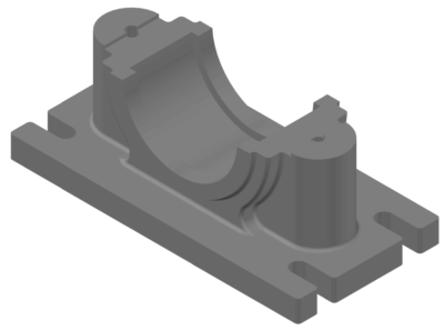 МЧ00.15.00.02 корпус - 3D модель в AutoCAD