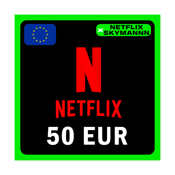 АВТО Карта пополнения Netflix 50 EUR ЕВРОПА 24/7