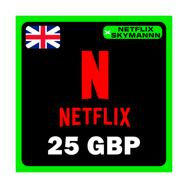 АВТО Карта пополнения Netflix 25GBP ВЕЛИКОБРИТАНИЯ 24/7