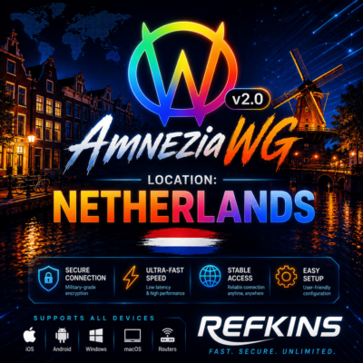 VPN ВПН AMNEZIA 2.0 ЛИЧНЫЙ НИДЕРЛАНДЫ AMNEZIAWG БЕЗЛИМИТ PREMIUM РОУТЕР КИНЕТИК МИКРО