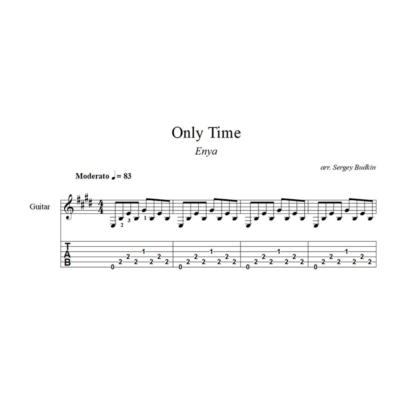Only Time (Enya) ноты для гитары