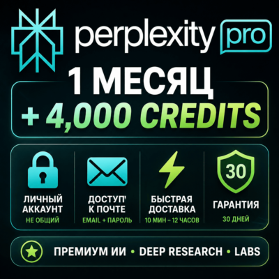 PERPLEXITY PRO + 4000 CREDITS