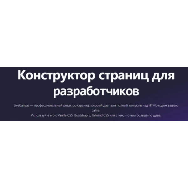 LiveCanvas — Pure HTML and CSS WP builder