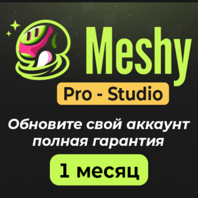 Meshy AI Подписка (Pro/Studio) – 1 месяц