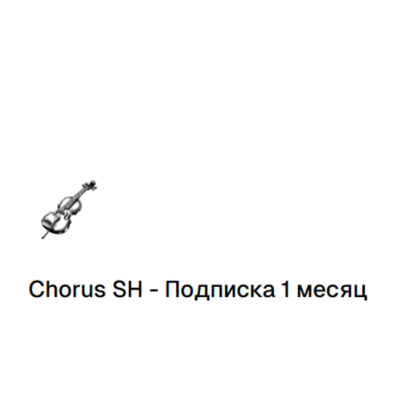 CHORUS SH ПОДПИСКА - 1 МЕСЯЦ