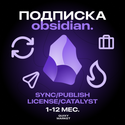 OBSIDIAN ПОДПИСКА 1-12М. SYNC/PUBLISH/CATALYST/LICENSE