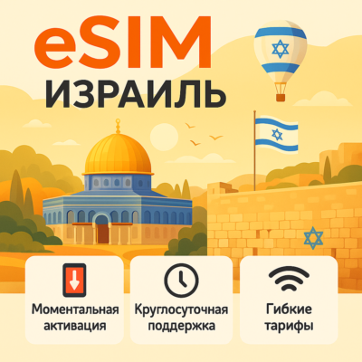 eSIM Израиль → интернет для путешествий