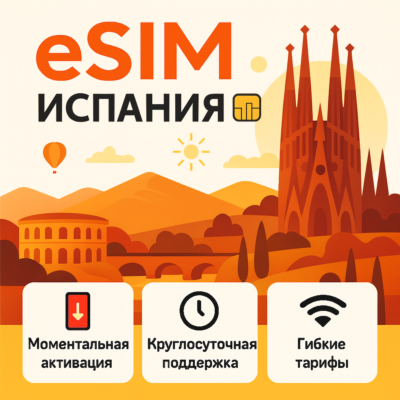 eSIM Испания → интернет для путешествий есим