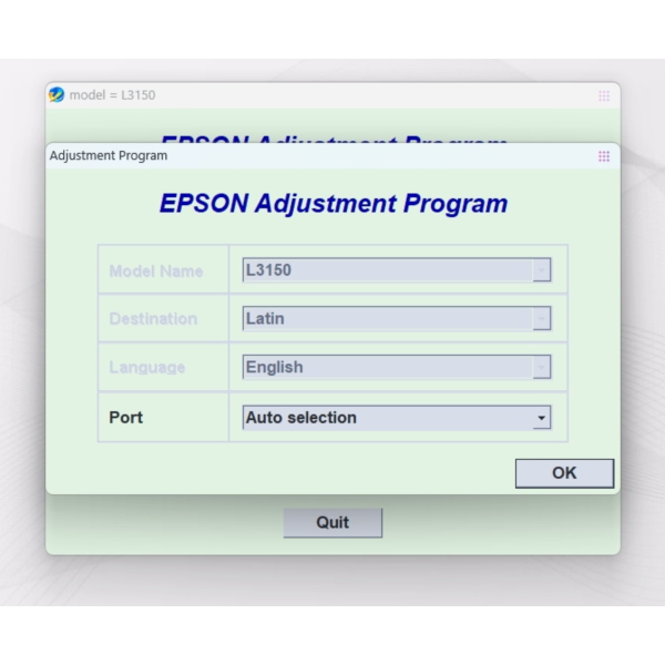 Сброс памперса AdjProg Reset- L3150 L3151
