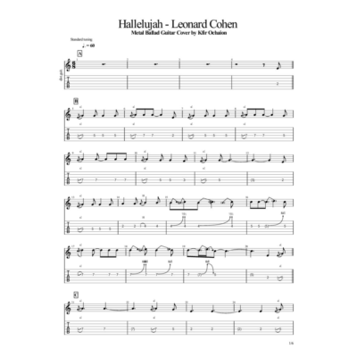 Табы Kfir Ochaion - Hallelujah - Metal Ballad