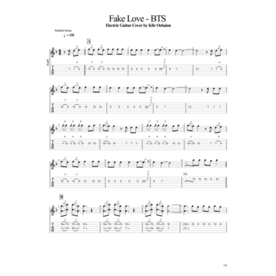Табы Kfir Ochaion - BTS - Fake Love