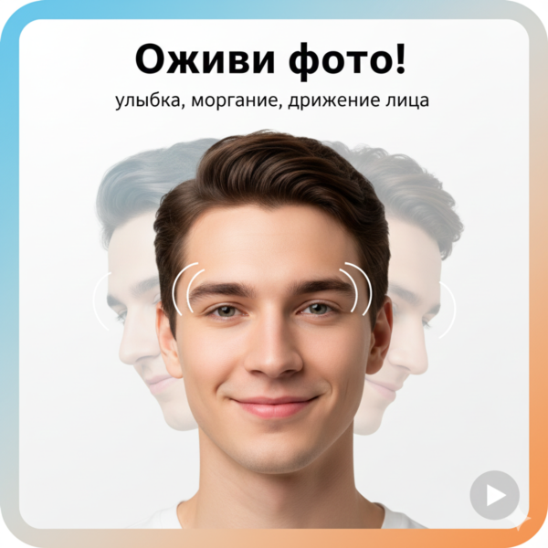 Оживление фото — улыбка, моргание, движение лица | 1шт.