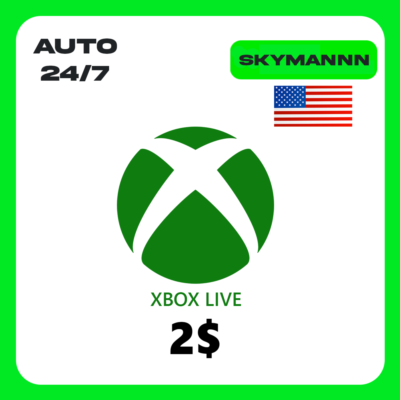 XBOX LIVE 2$ USD США КАРТА ПОПОЛНЕНИЯ АВТО 24/7