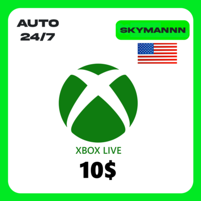 XBOX LIVE 10$ USD США КАРТА ПОПОЛНЕНИЯ АВТО 24/7