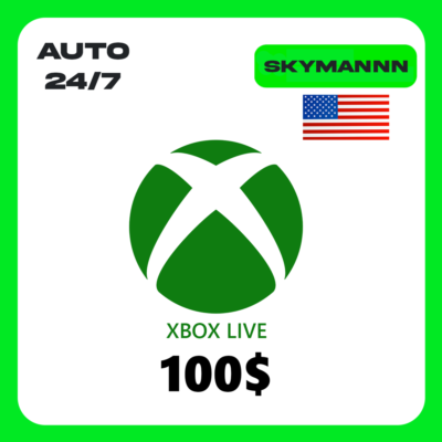 XBOX LIVE 100$ USD США КАРТА ПОПОЛНЕНИЯ АВТО 24/7