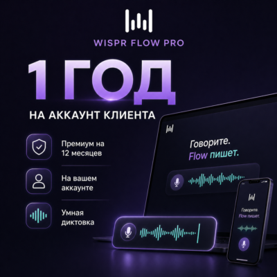 Wispr Flow Pro на 1 год на ваш email