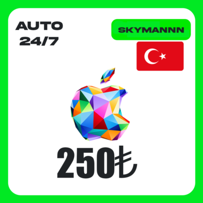 Apple iTunes 250 TL ТУРЦИЯ ПОДАРОЧНАЯ КАРТА AUTO 24/7