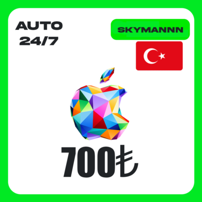 Apple iTunes 700 TL ТУРЦИЯ ПОДАРОЧНАЯ КАРТА AUTO 24/7