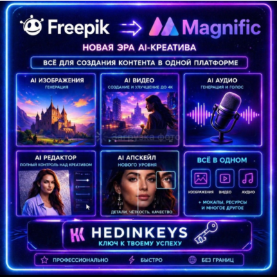 Freepik | Magnific официально на ваш аккаунт