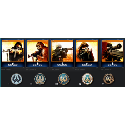 CS 2 - 5 Наборов по 5 карточек (Карточки Steam/Стим)
