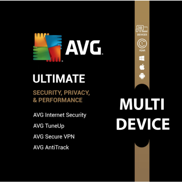 Ключ AVG Ultimate 2026 (1 год / 1 устройств) — Глобаль