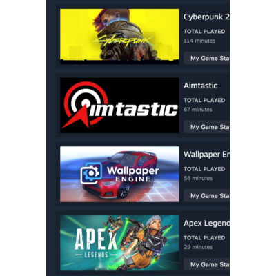 STEAM • CS2 • Cyberpunk 2077 • PUBG • Wallpaper Engine