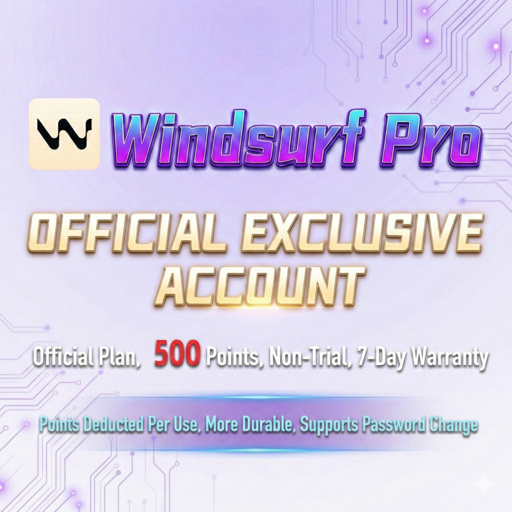 Windsurf Codeium AI Pro | 500 Кред | 30 Дней